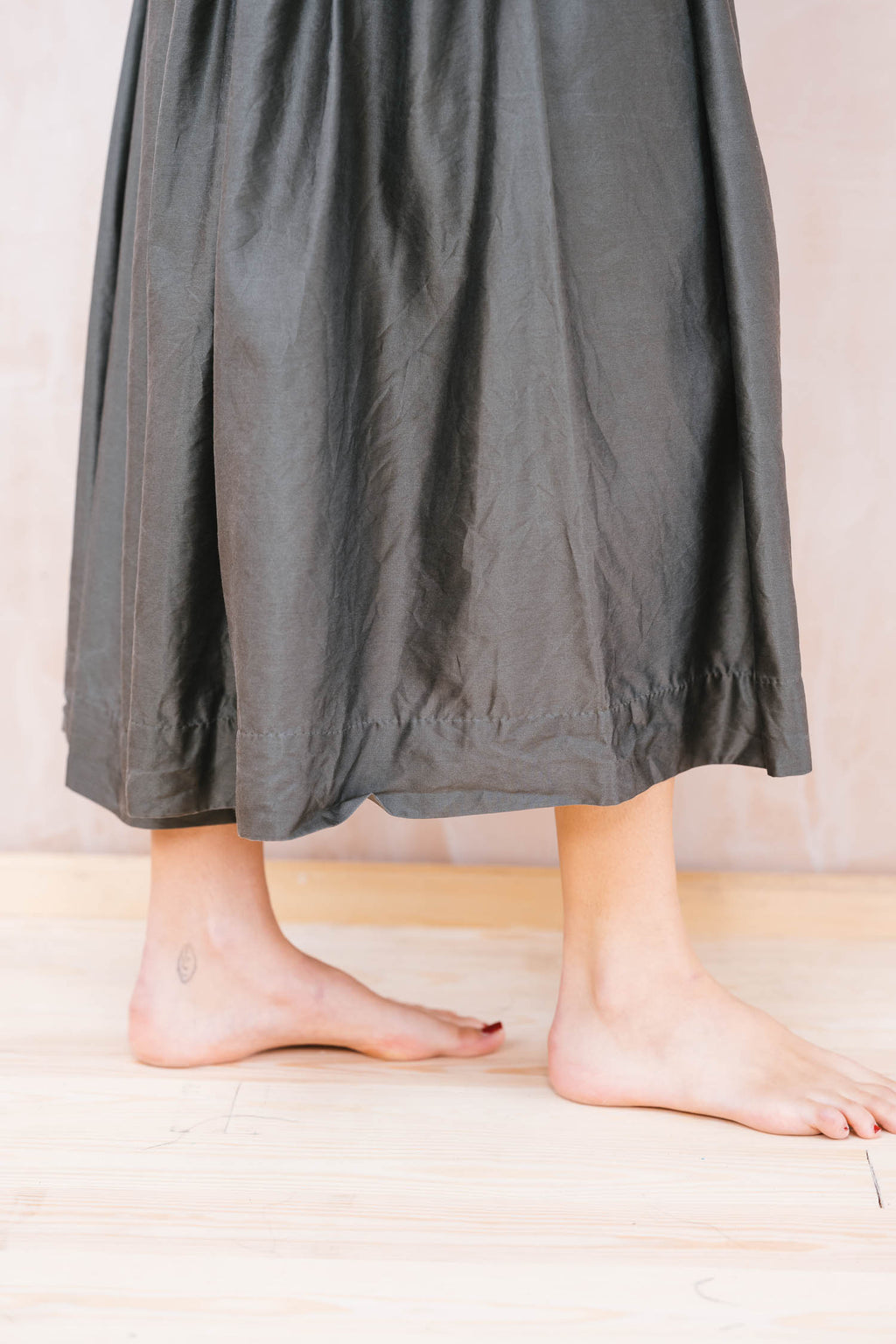 new frida skirt silk cotton satin