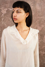 frill blouse silk cotton voile