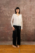 frill blouse silk cotton voile