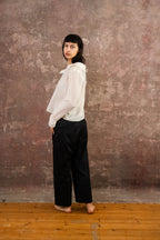frill blouse silk cotton voile