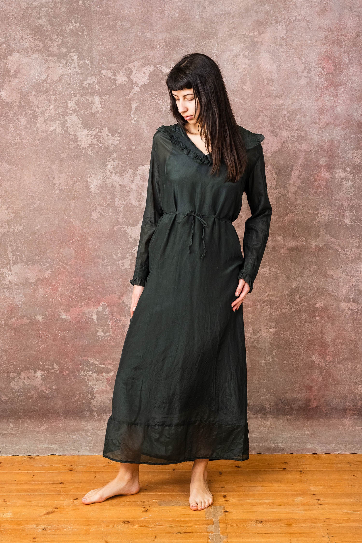 frill dress silk cotton voile