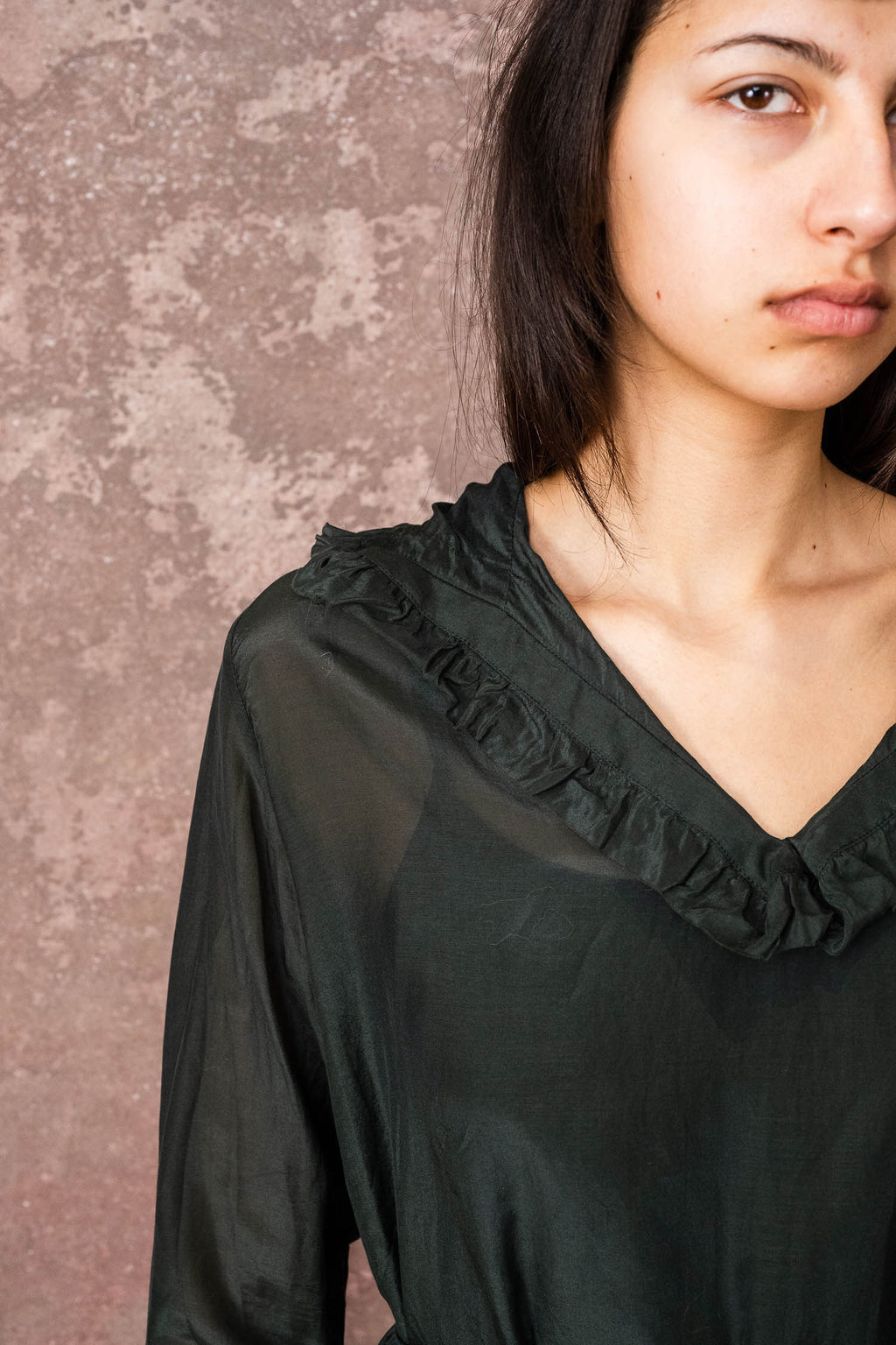 frill dress silk cotton voile