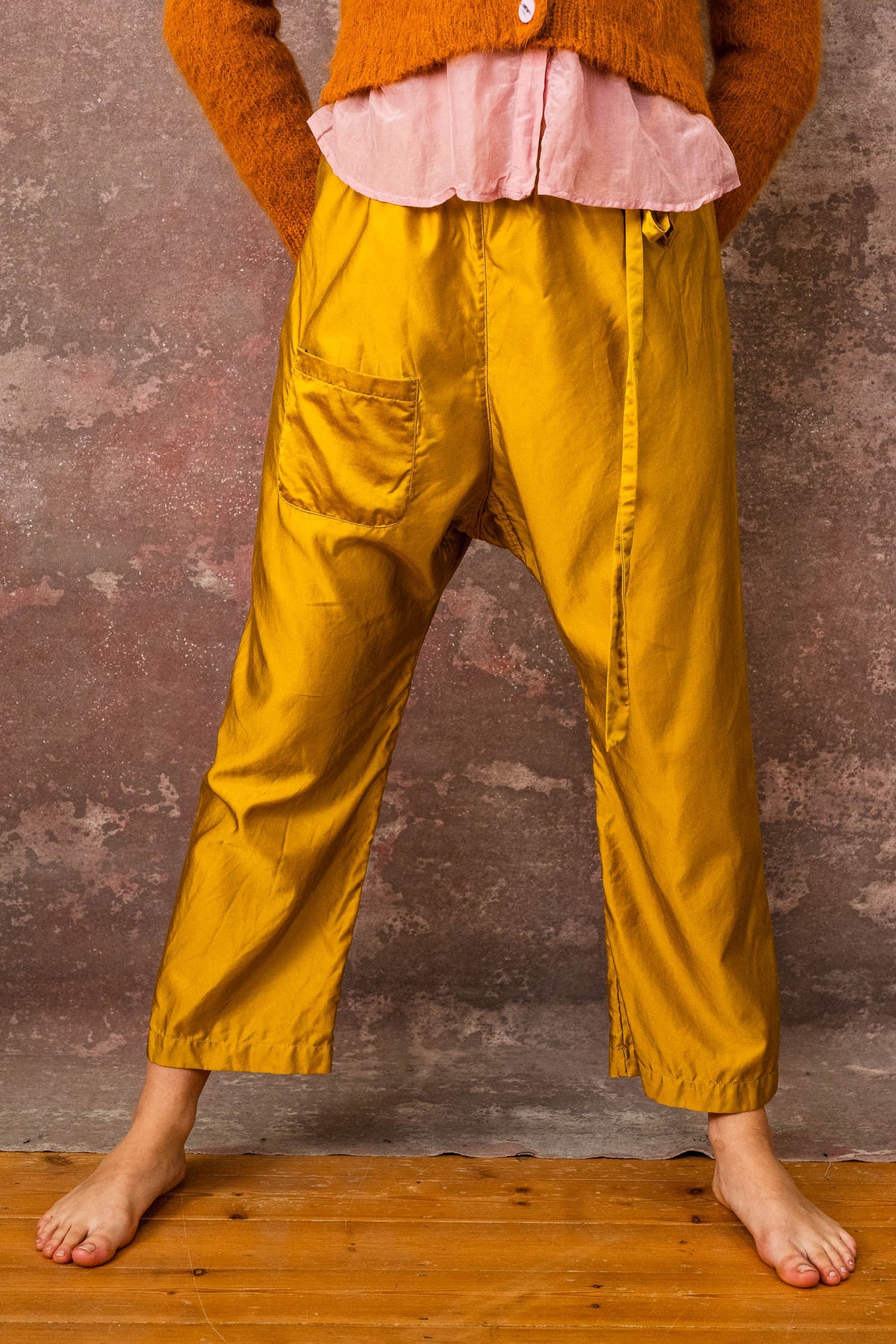 japan pants silk cotton satin