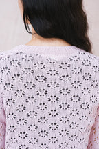 nickel cardigan lacey cotton cashmere