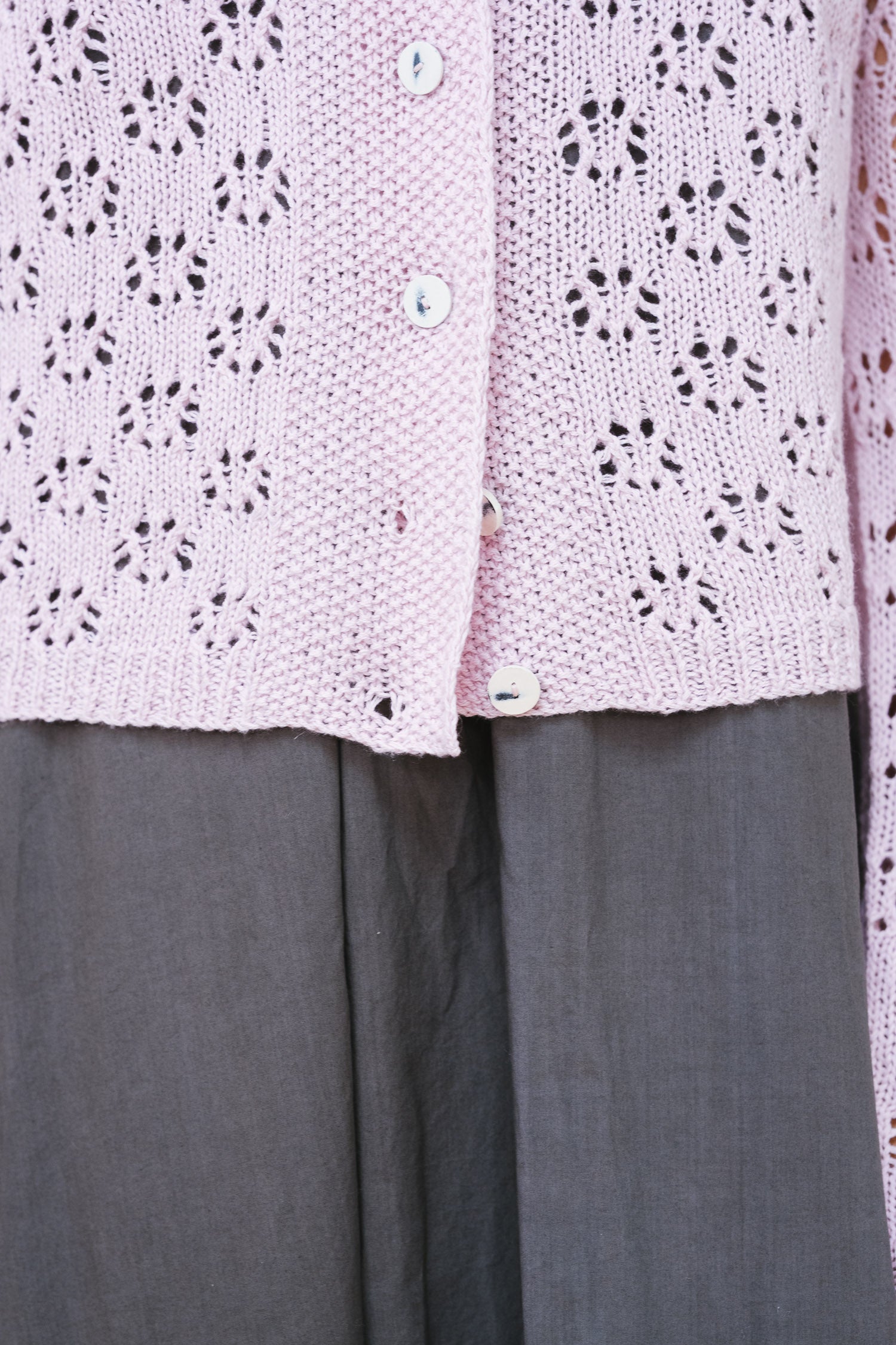 nickel cardigan lacey cotton cashmere