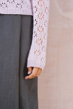 nickel cardigan lacey cotton cashmere