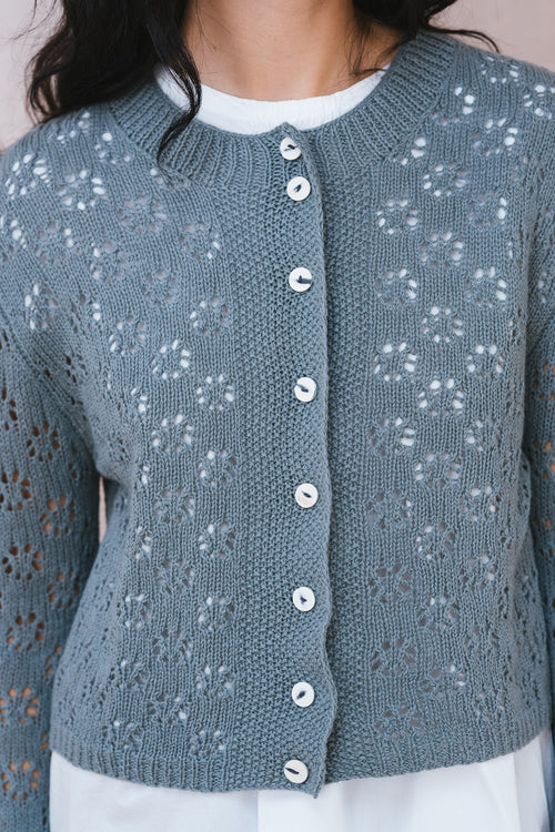 nickel cardigan lacey cotton cashmere