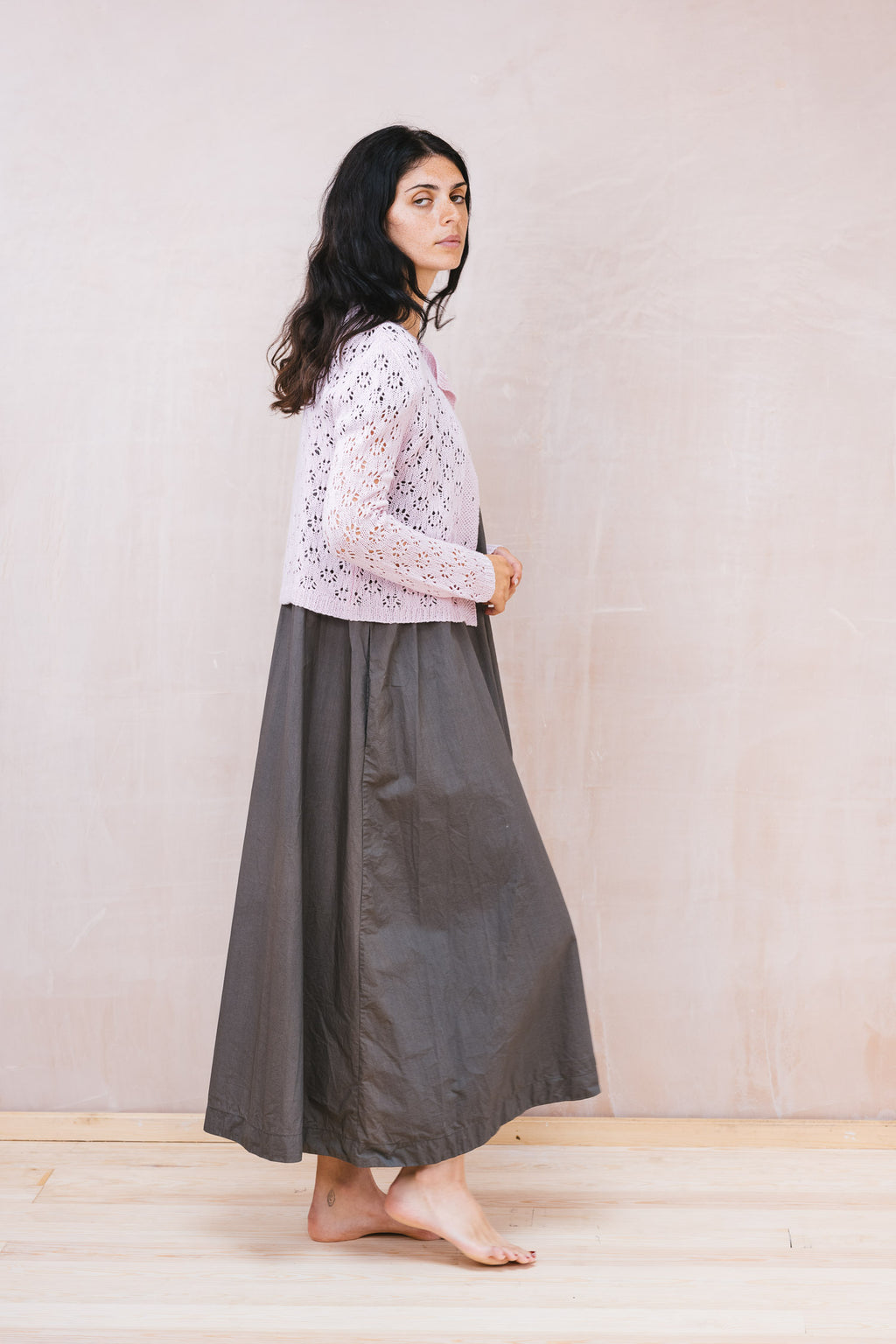 nickel cardigan lacey cotton cashmere