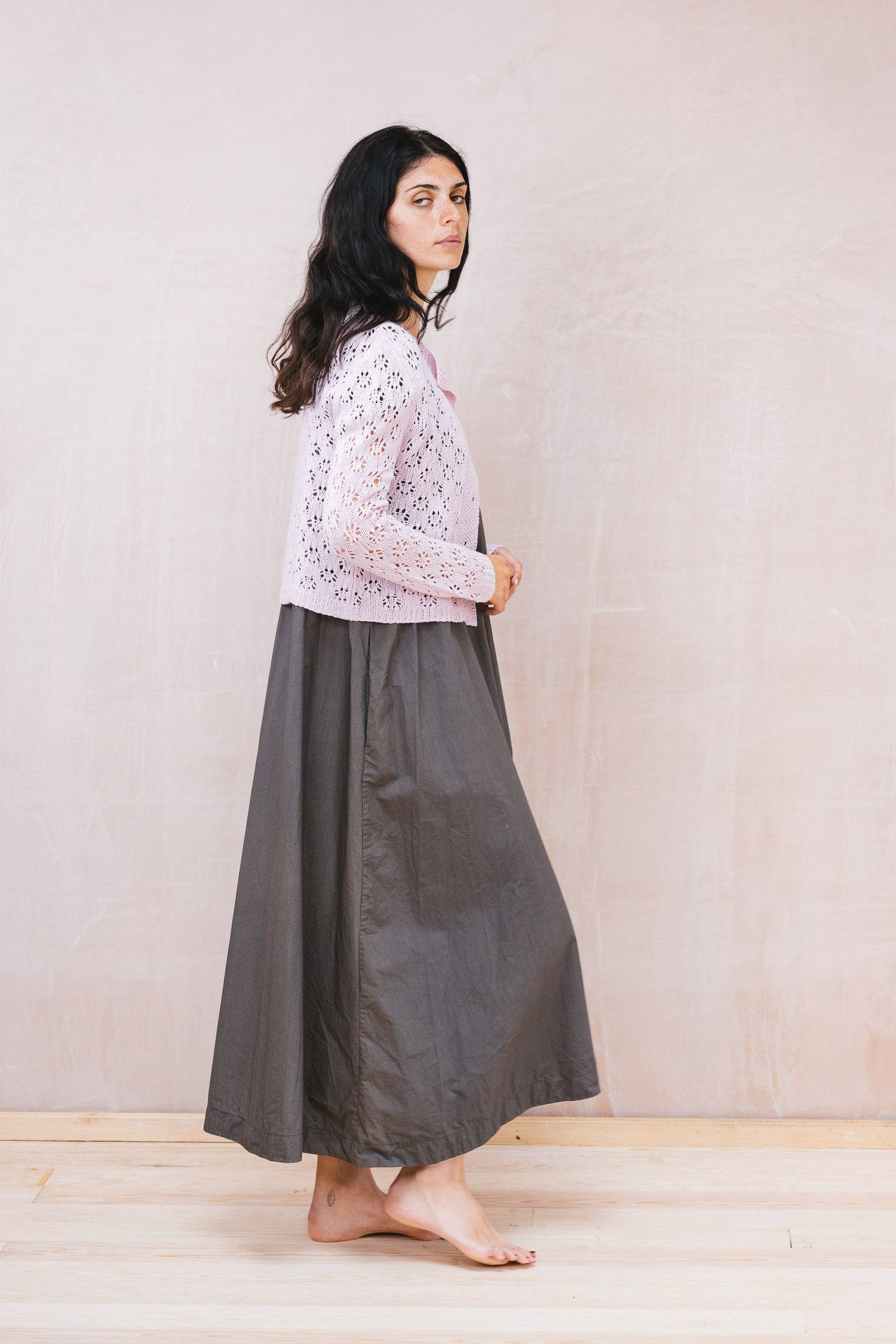 nickel cardigan lacey cotton cashmere