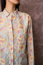 man shirt silk cotton voile print