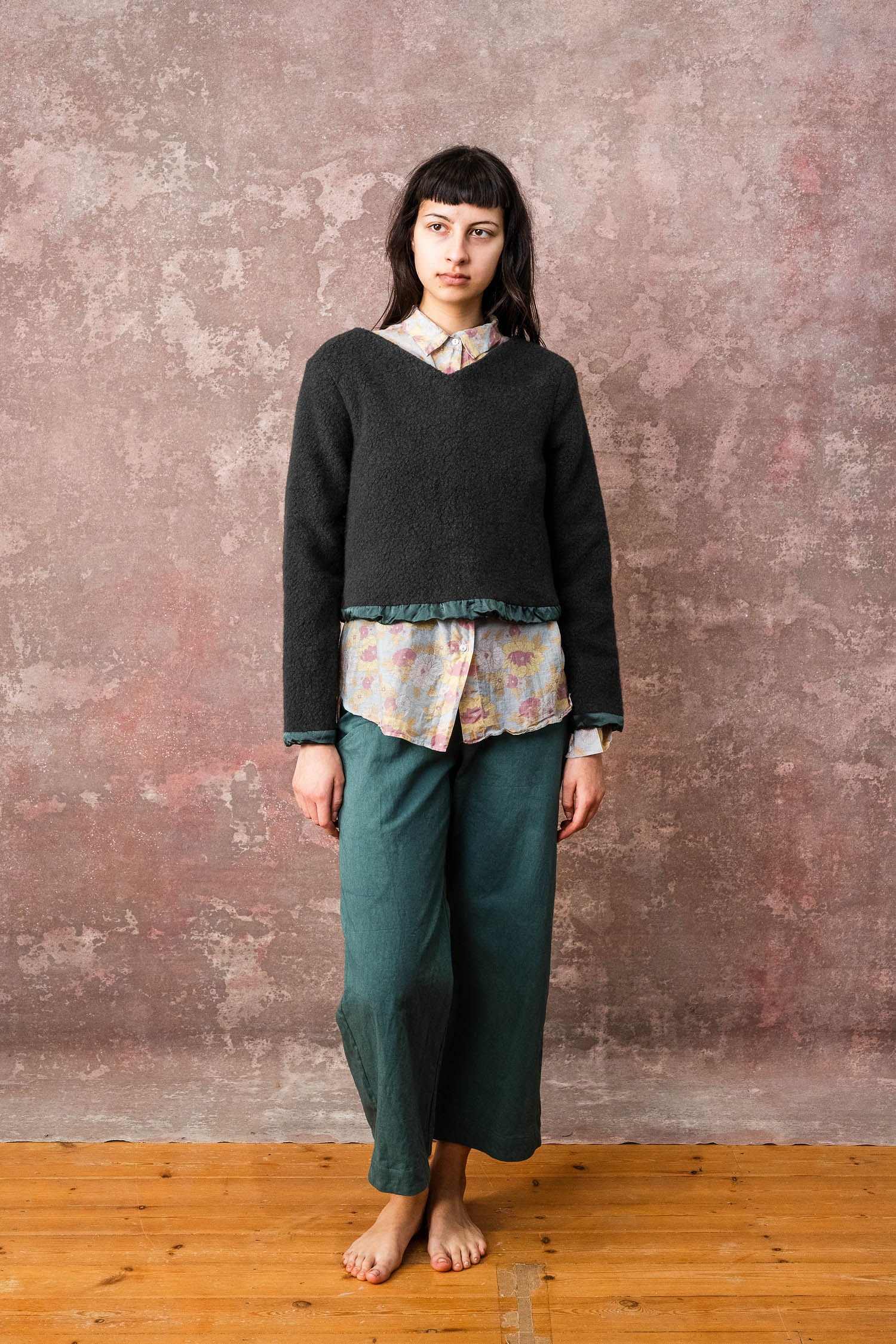 hem pants cotton twill