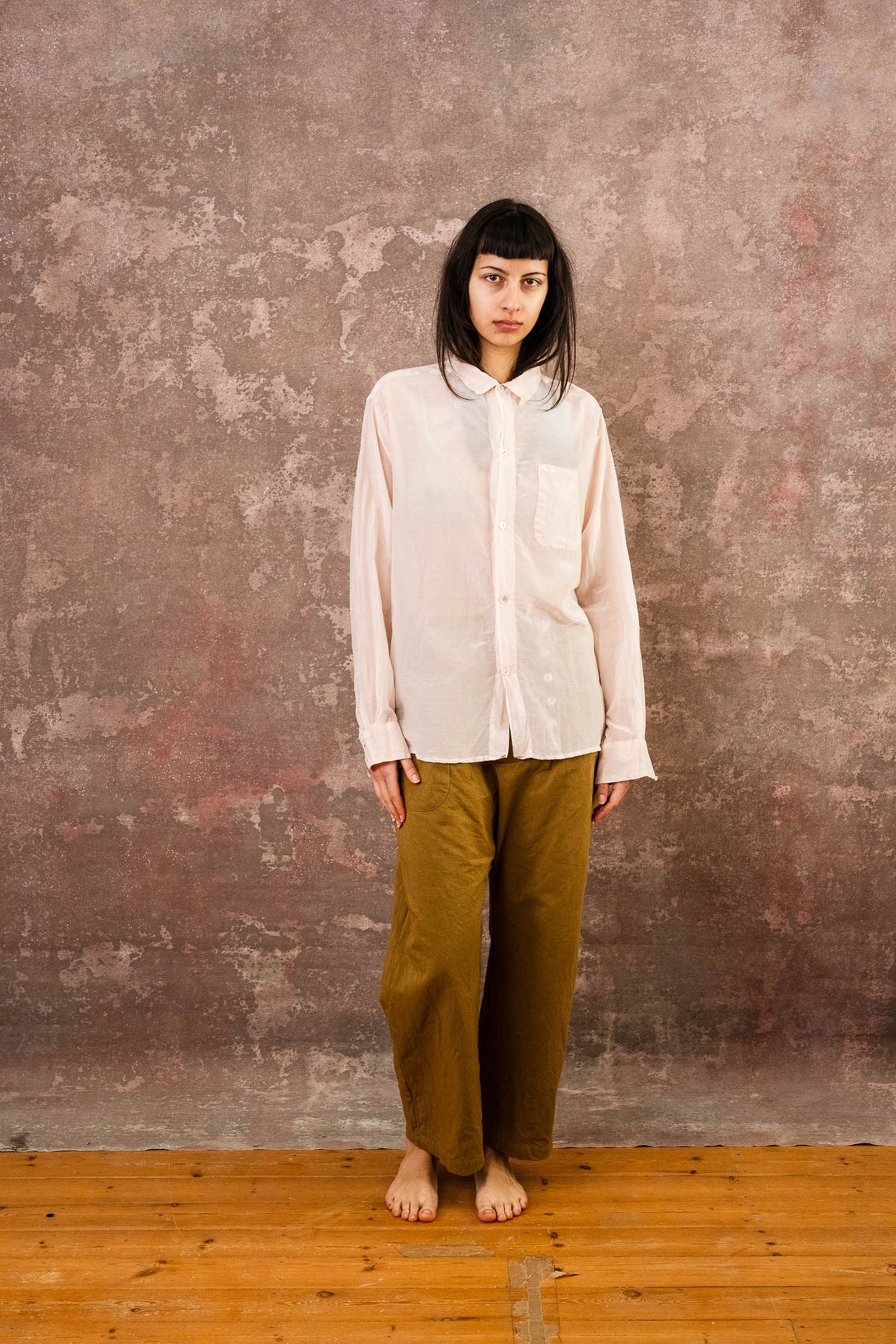 man shirt silk cotton voile
