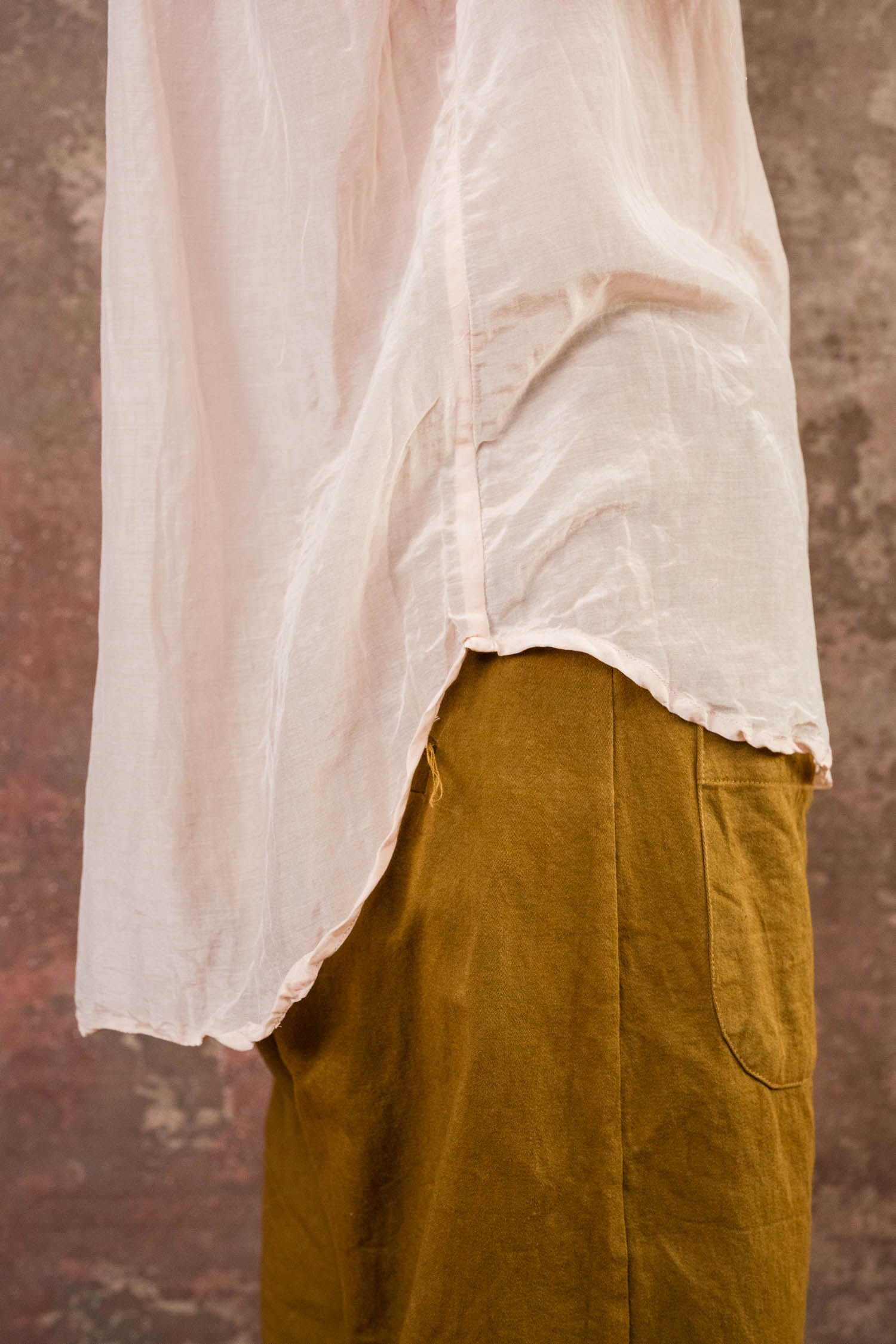 man shirt silk cotton voile