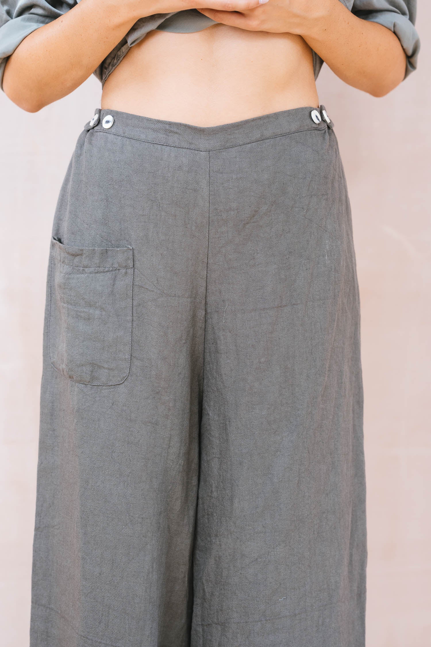 mud pants linen
