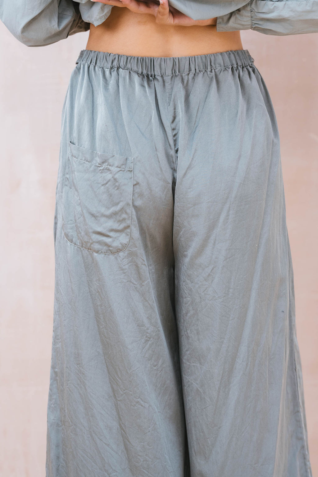 mud pants silk cotton satin