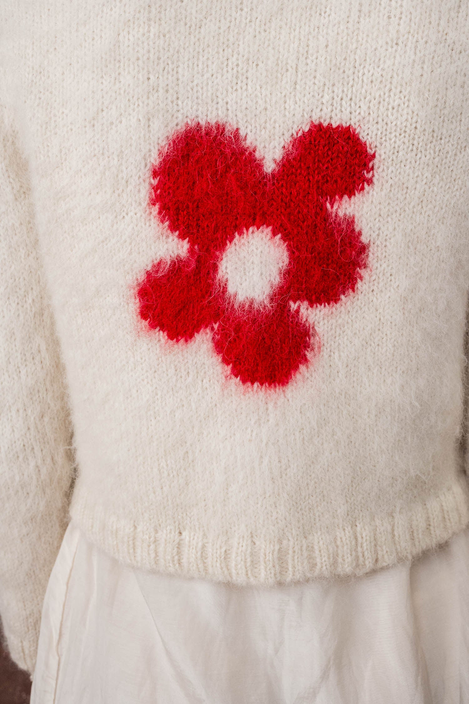 flower nickel alpaca cardi