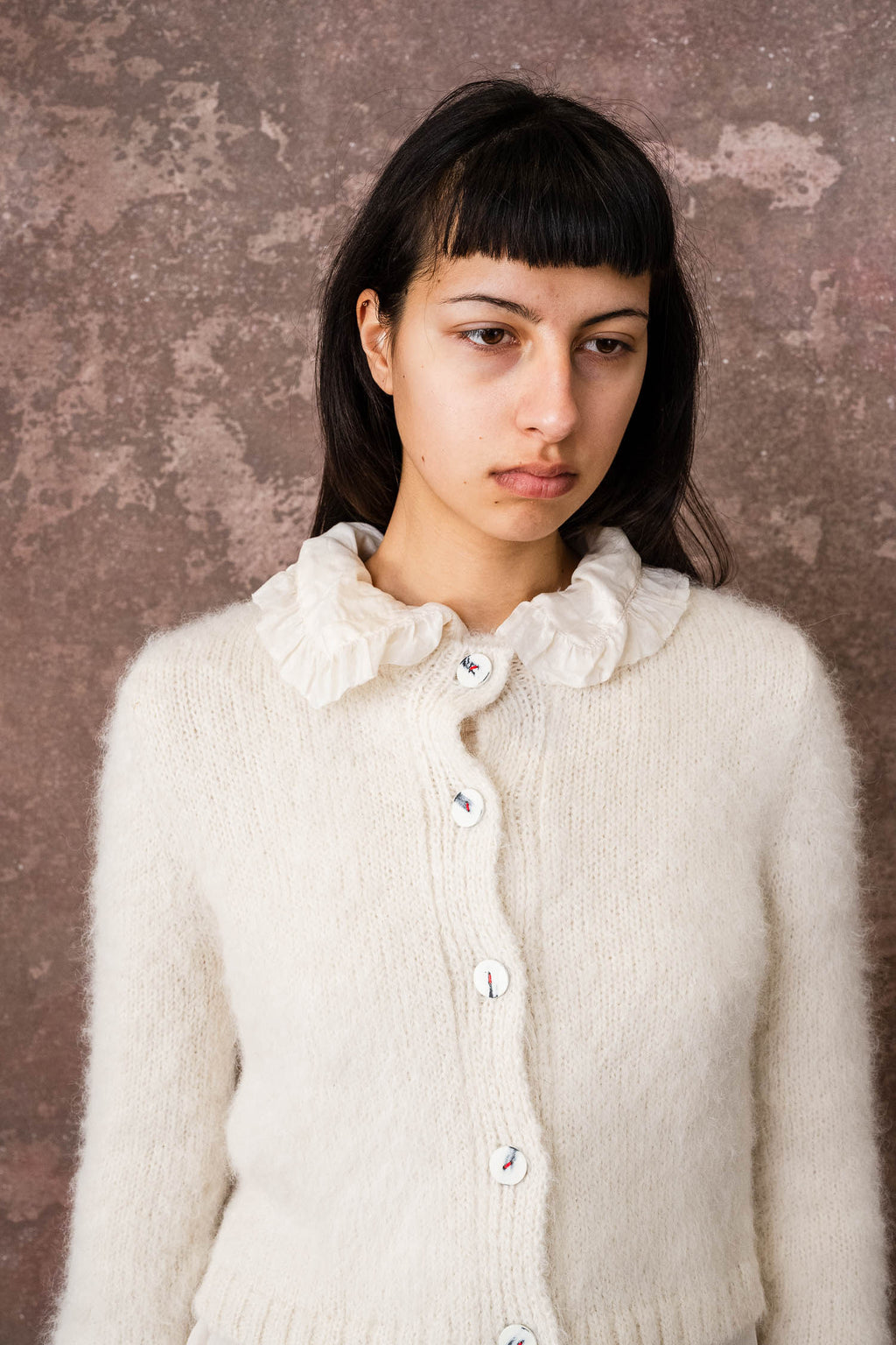 flower nickel alpaca cardi
