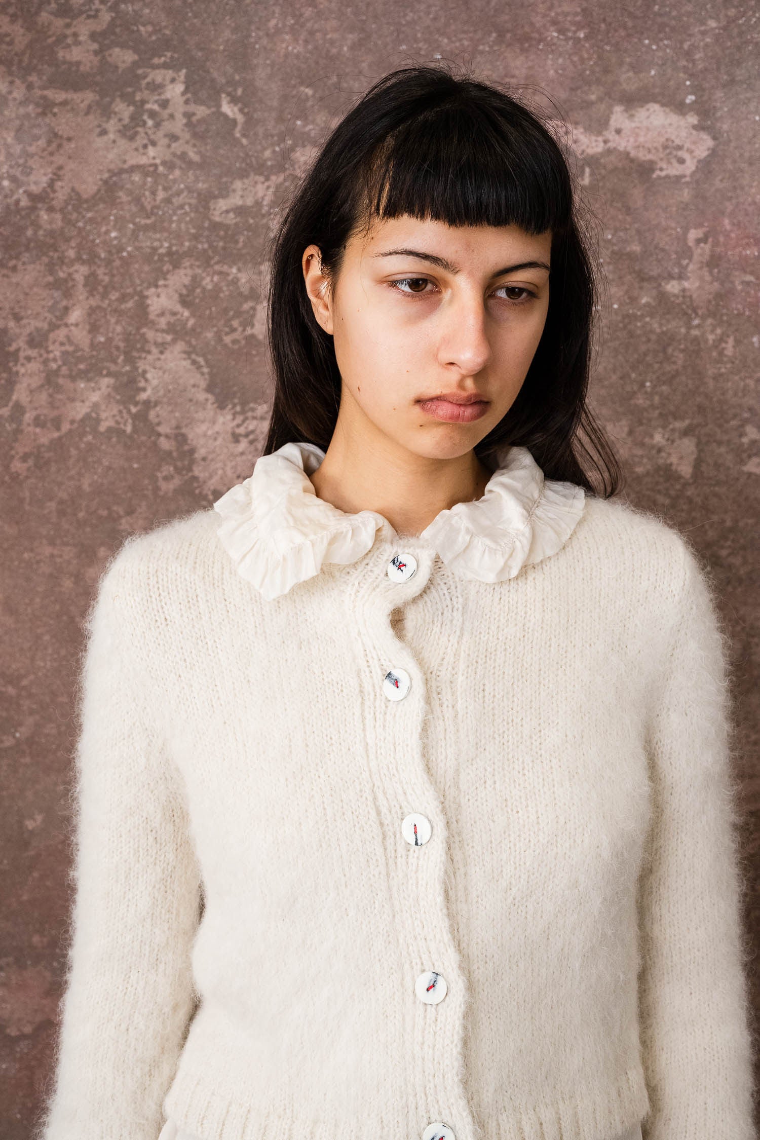 flower nickel alpaca cardi