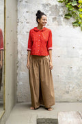 sale round collar shirt flower print
