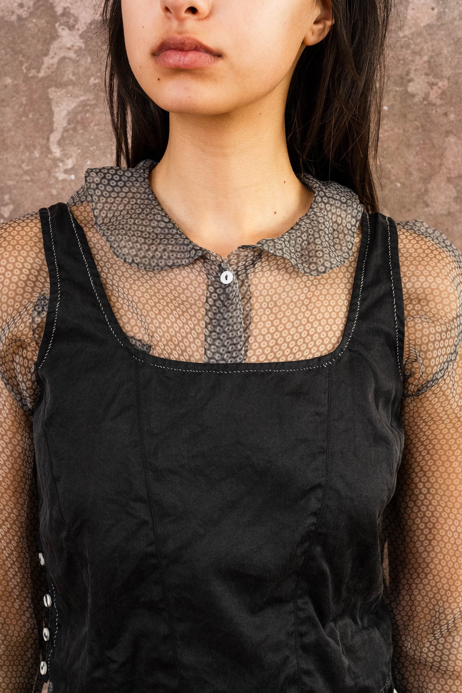 corset top silk cotton croccante