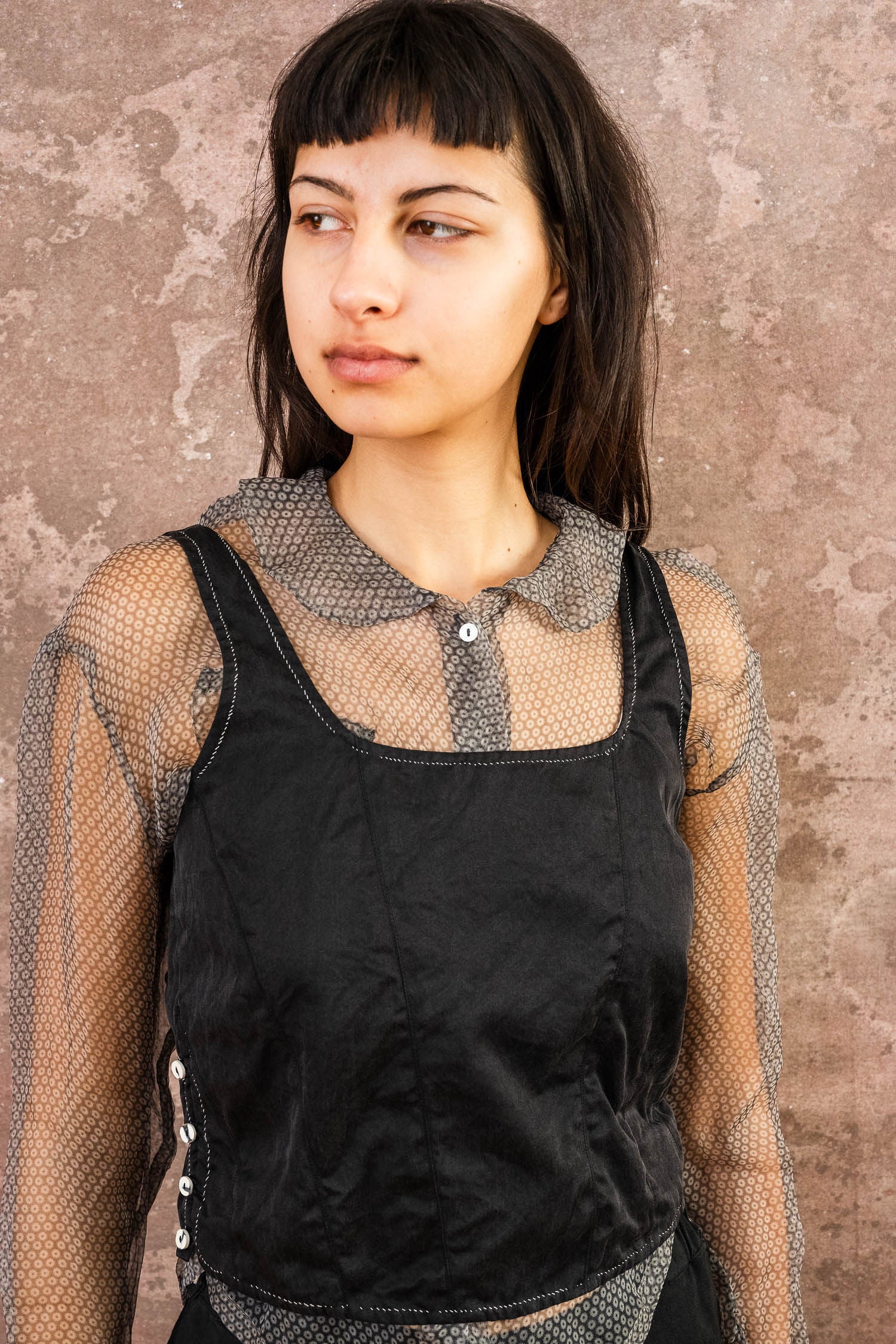 corset top silk cotton croccante