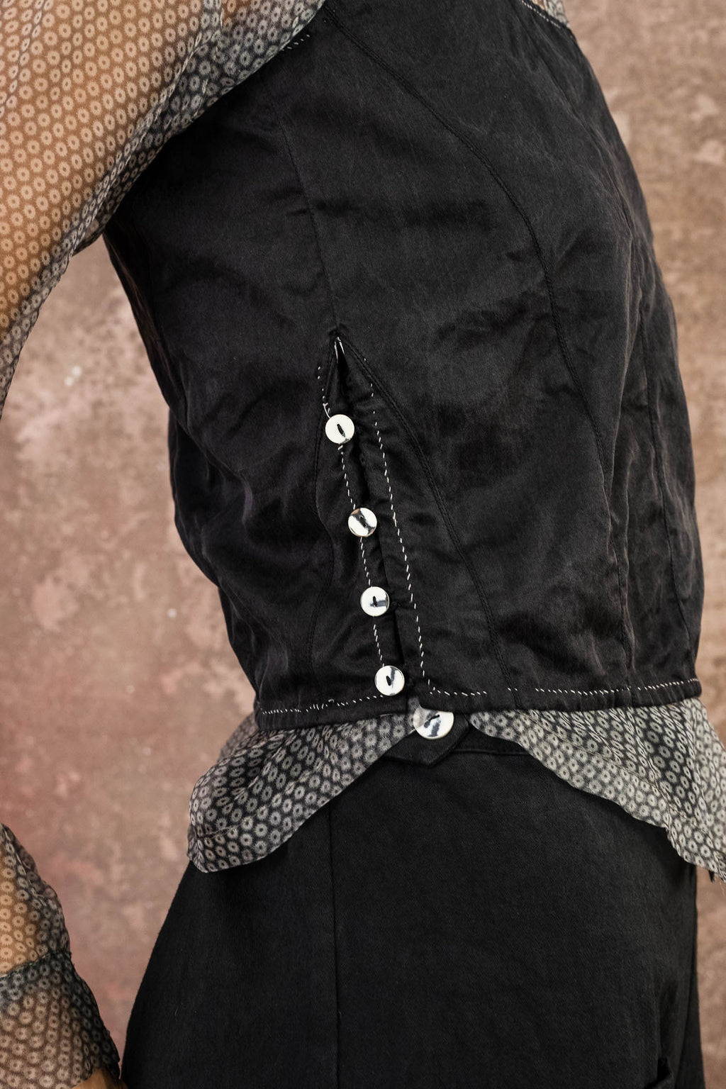 corset top silk cotton croccante