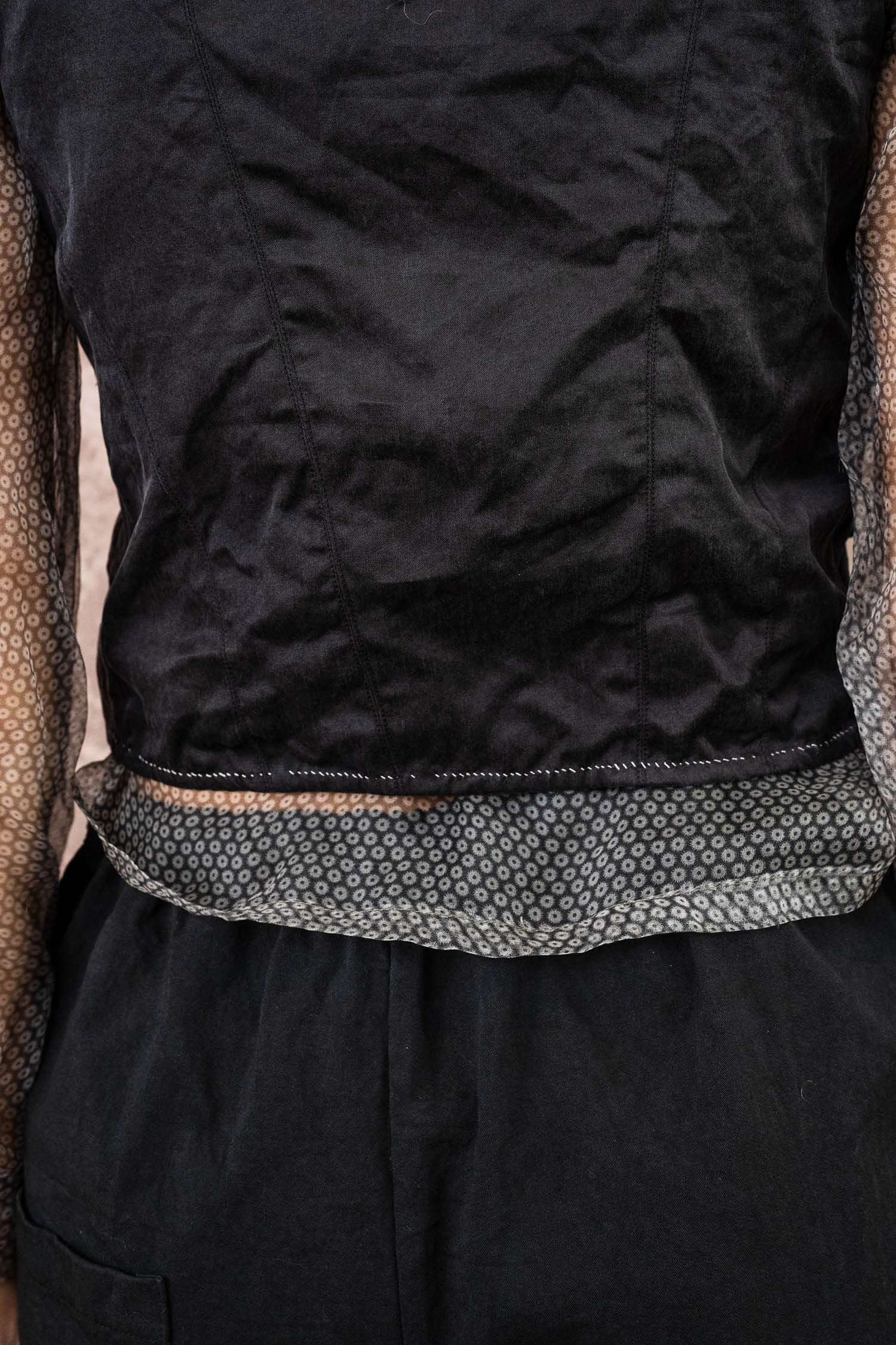 corset top silk cotton croccante