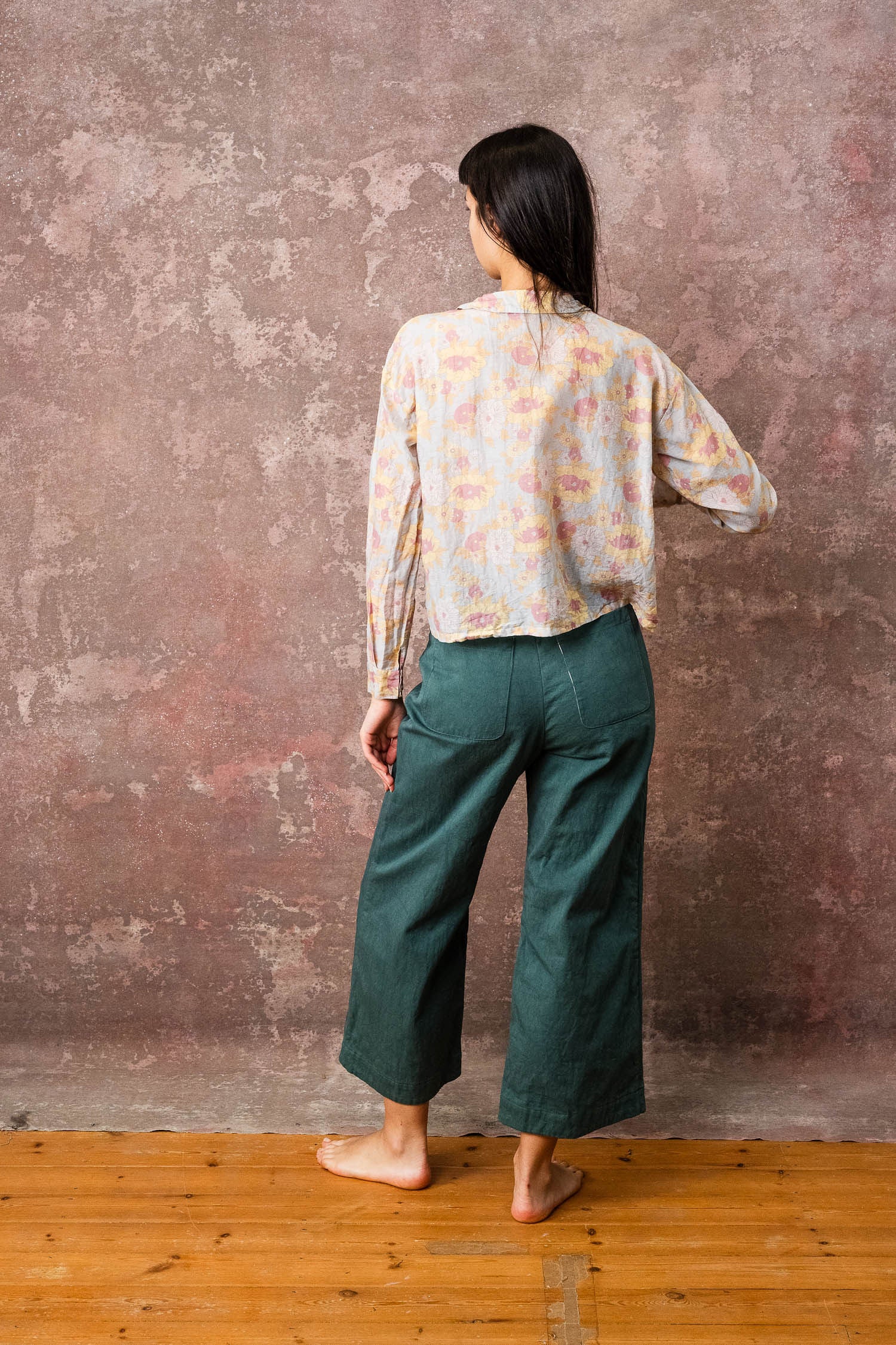 hem pants cotton twill