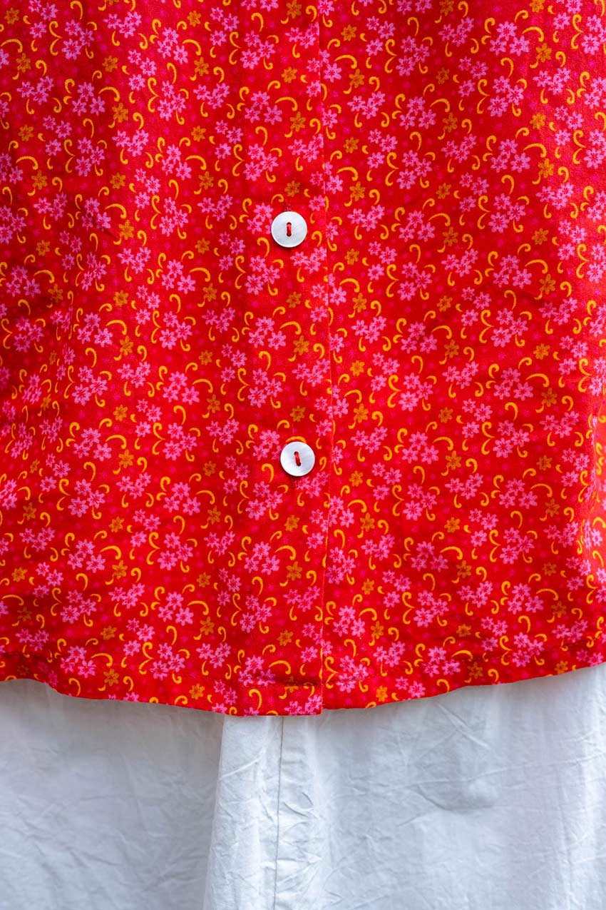 sale round collar shirt flower print