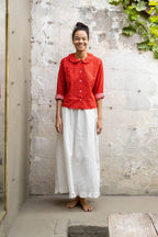 sale round collar shirt flower print