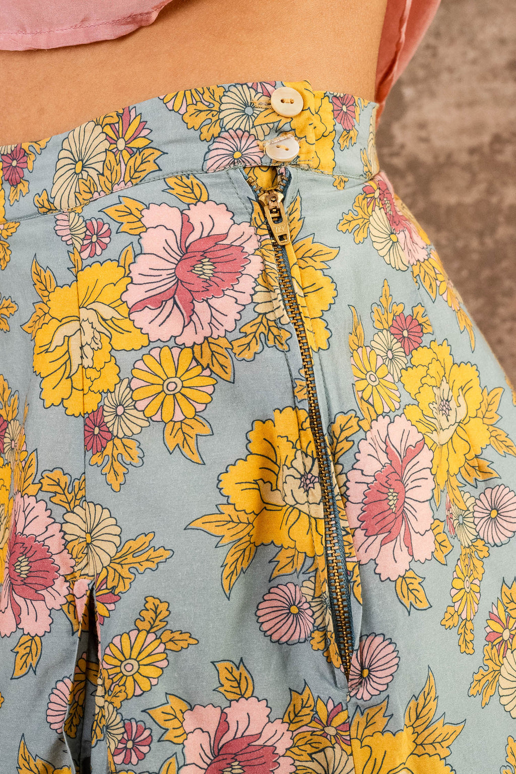 rowan skirt silk cotton print