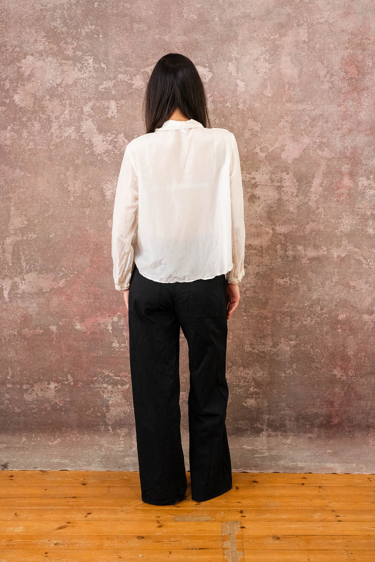 flare pants cotton twill