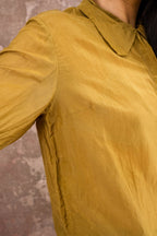 secret button shirt silk cotton voile
