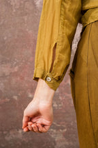 secret button shirt silk cotton voile