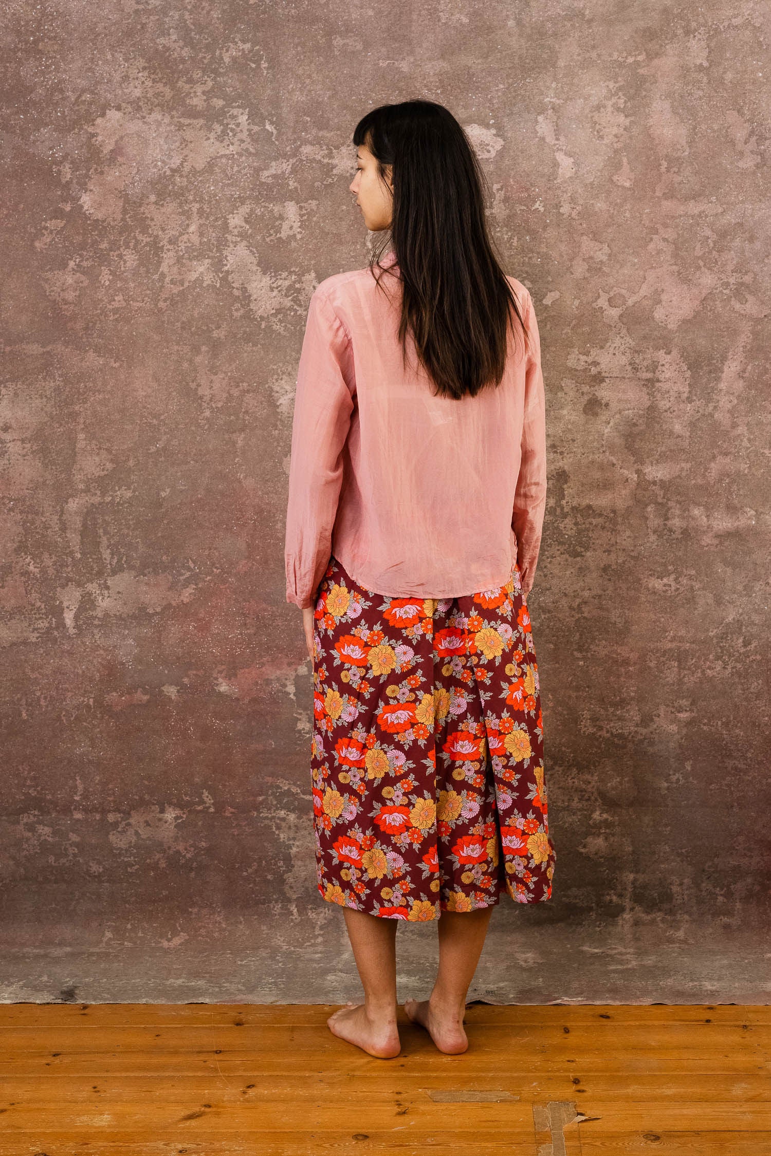 secret button shirt silk cotton voile