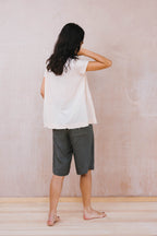 smock top silk cotton satin