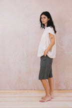 smock top silk cotton satin
