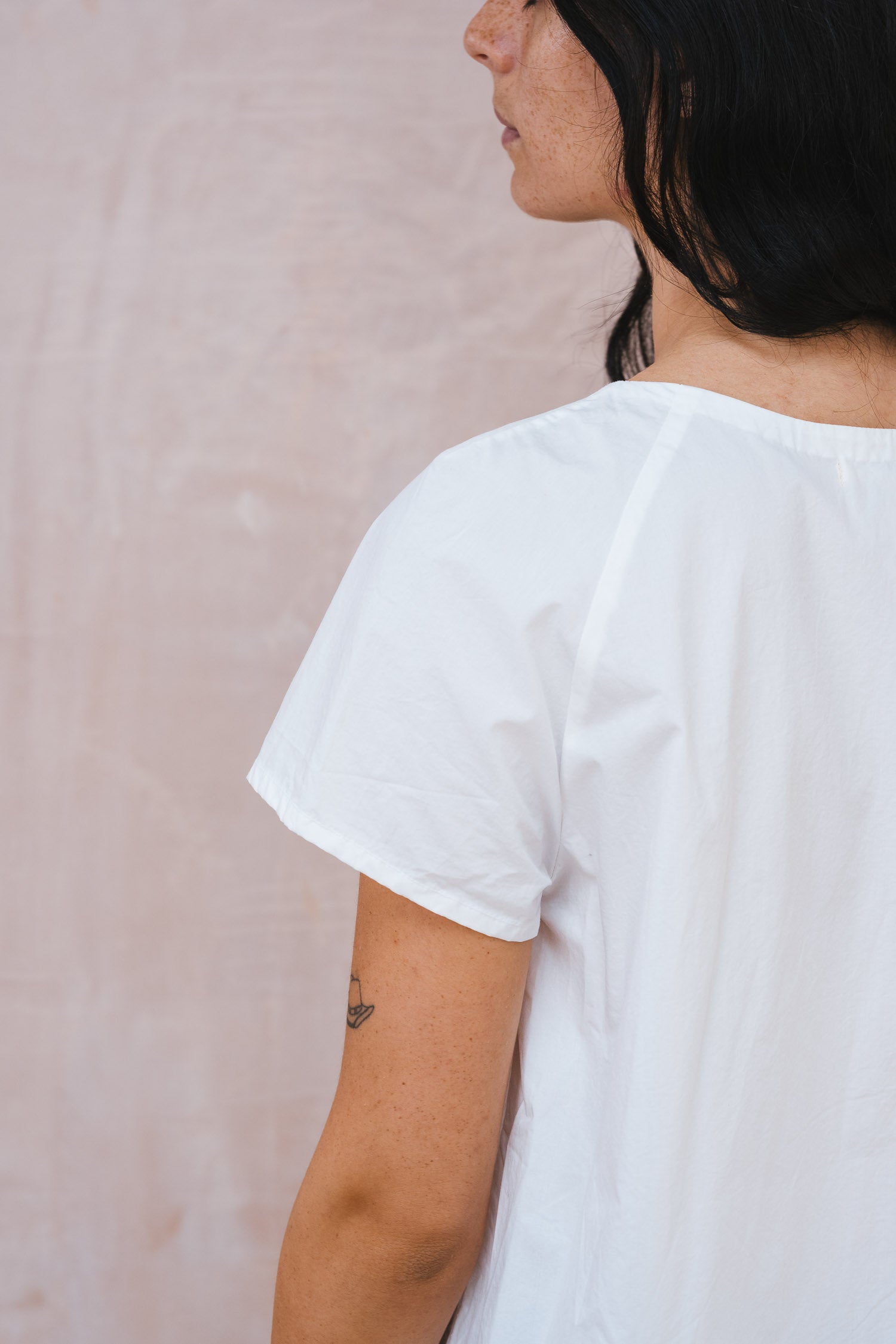 smock top cotton poplin