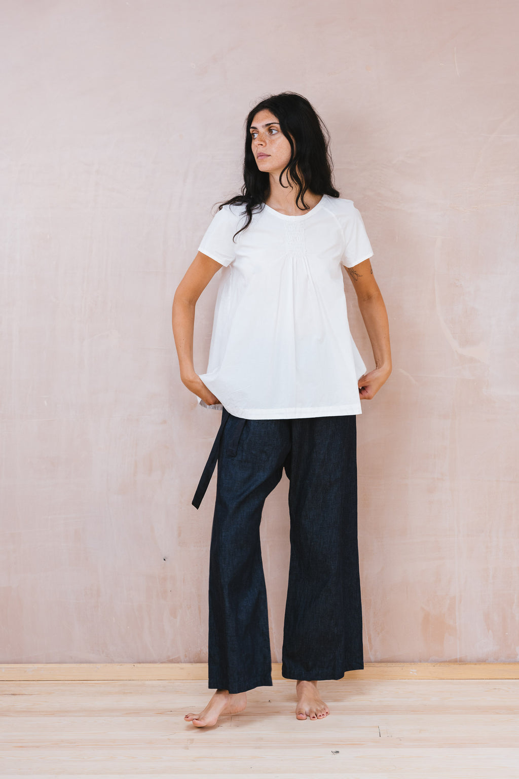 smock top cotton poplin