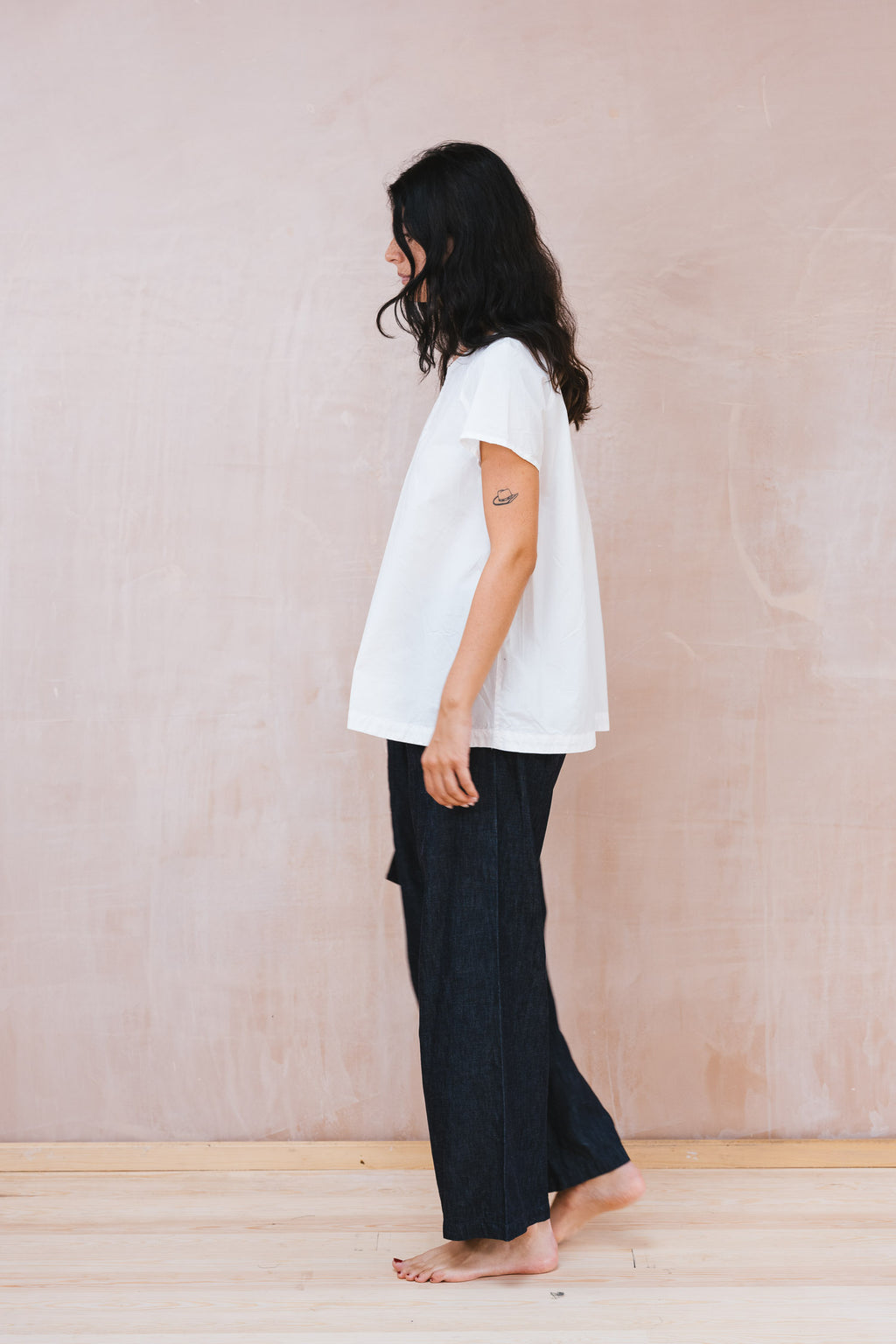 smock top cotton poplin