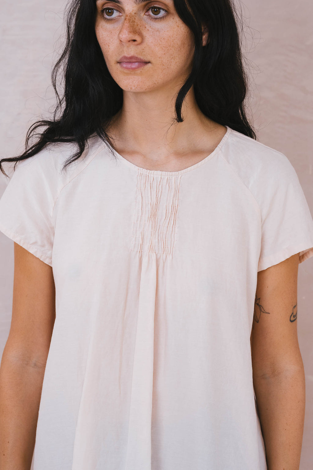 smock top silk cotton satin