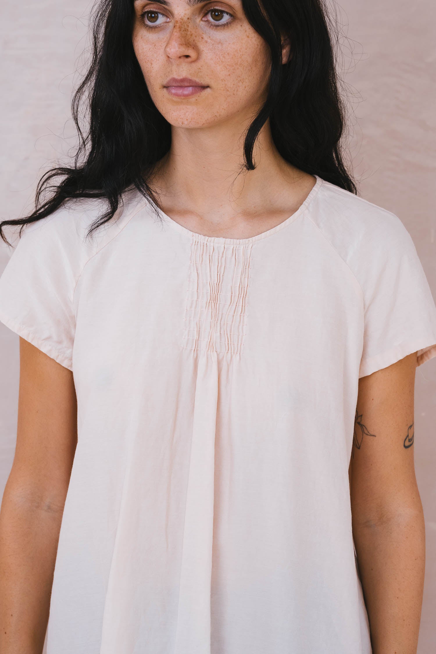 smock top silk cotton satin