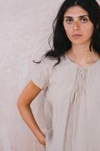 smock top silk cotton satin