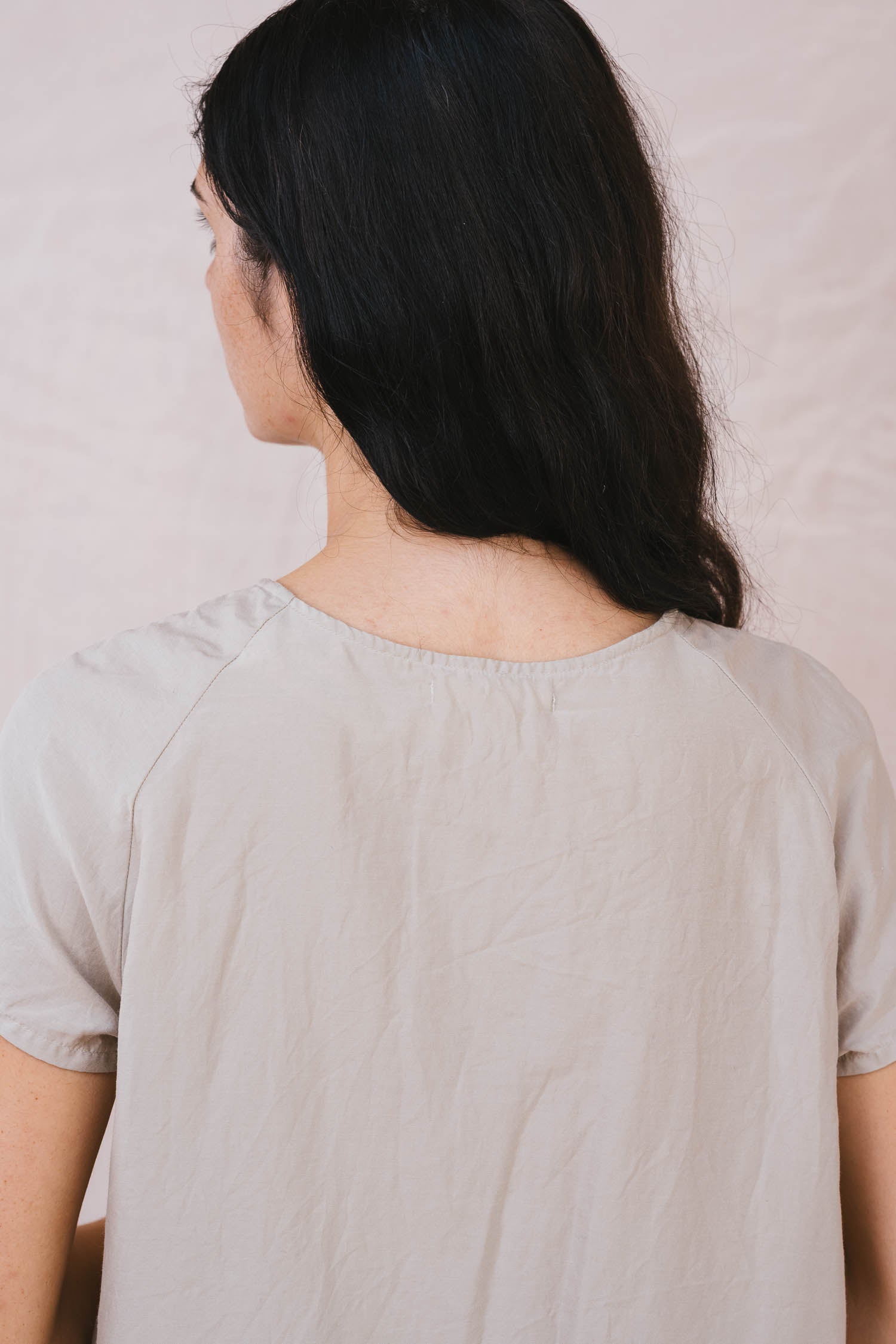 smock top silk cotton satin