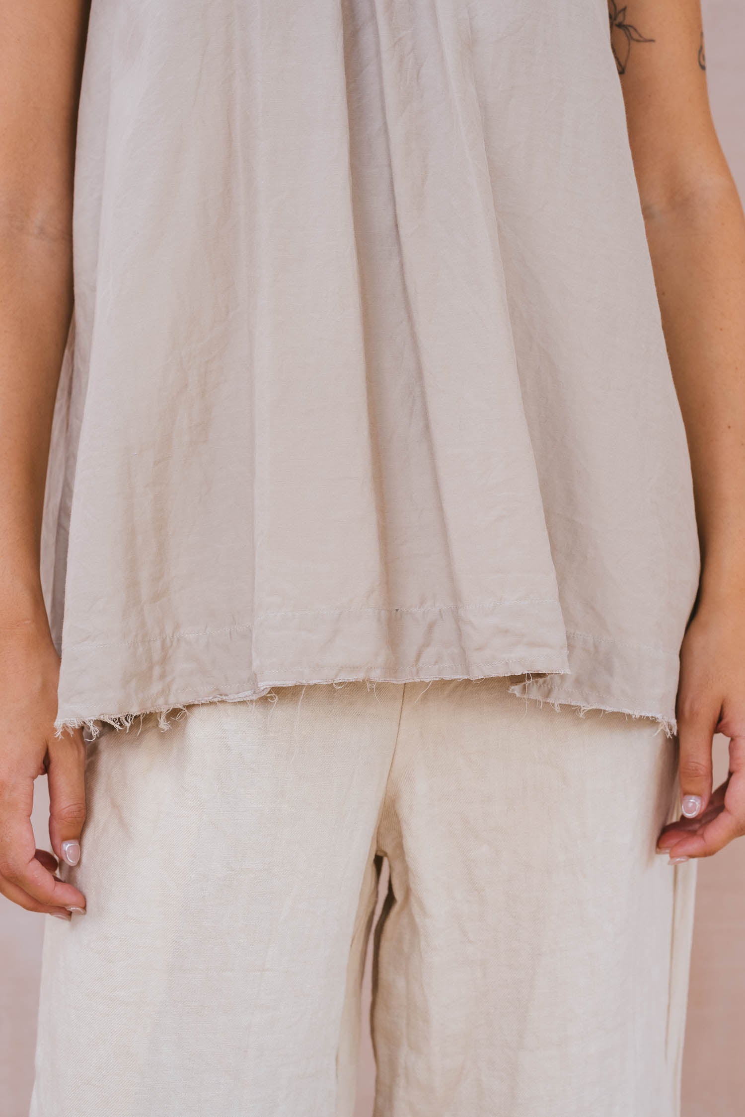 smock top silk cotton satin