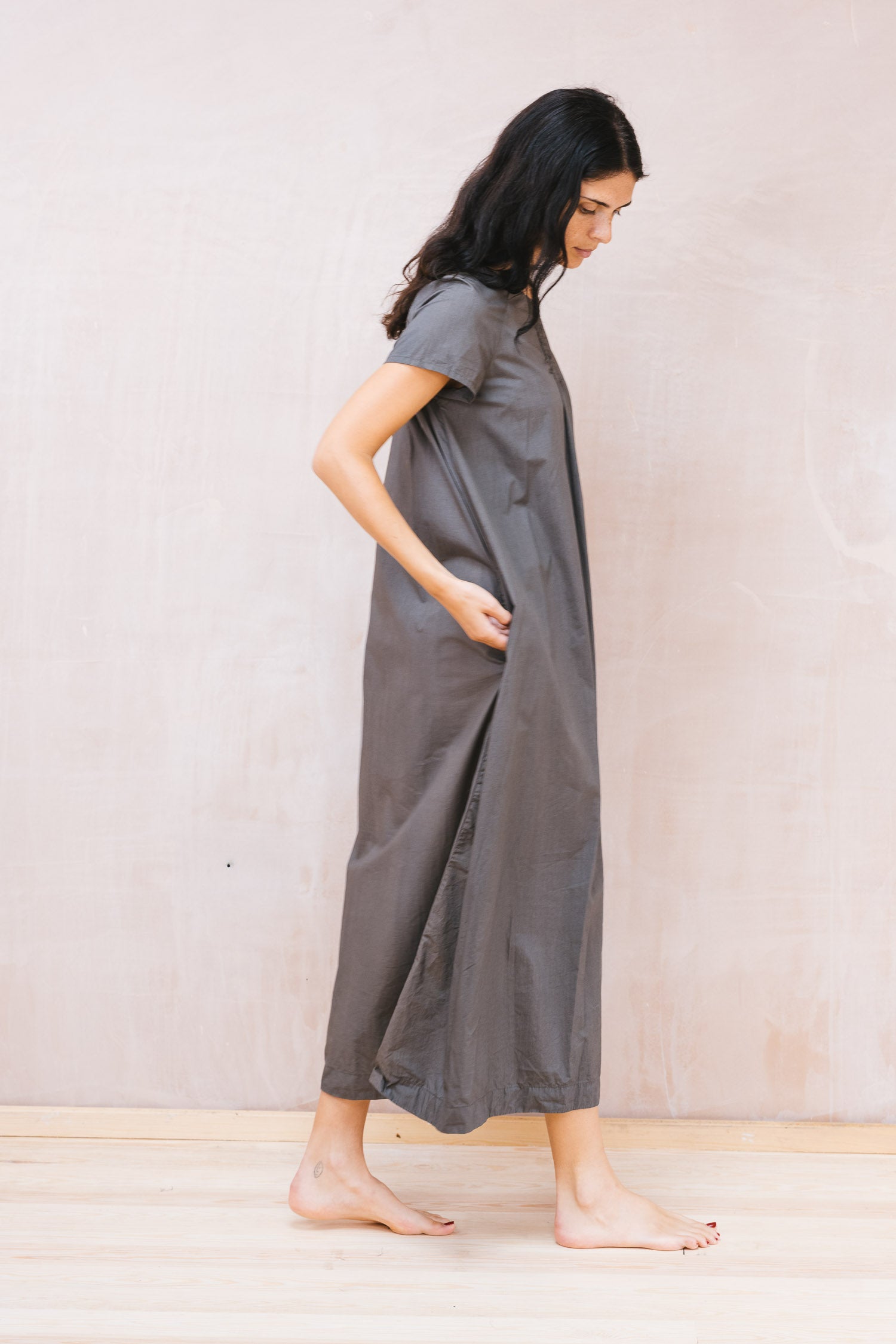 smock dress cotton poplin