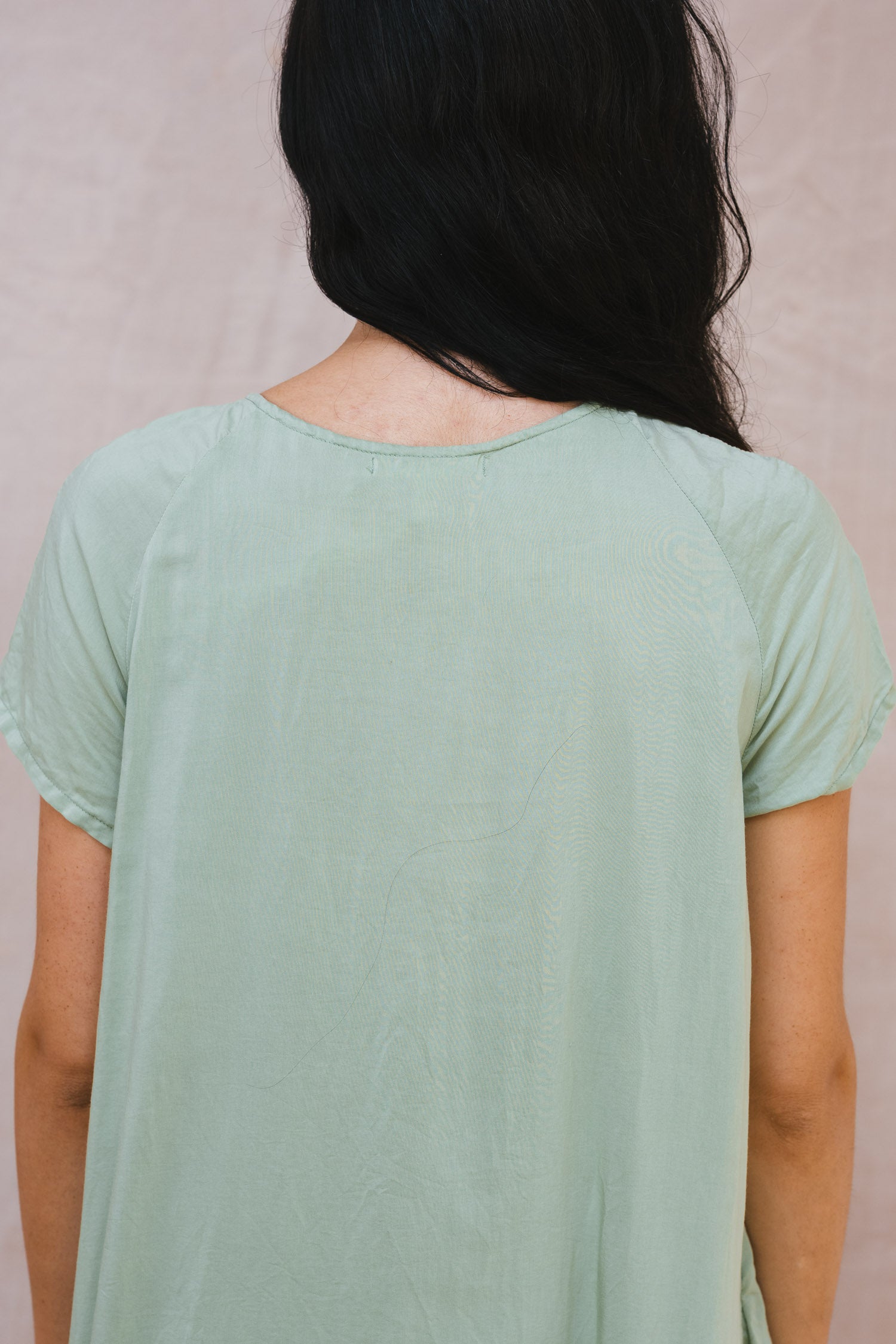 smock dress silk cotton satin