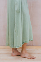smock dress silk cotton satin