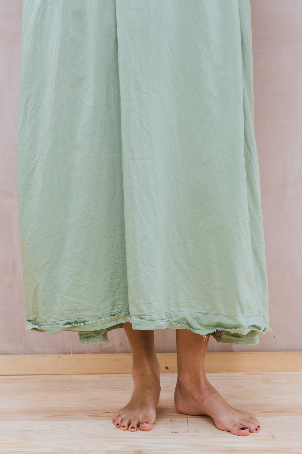 smock dress silk cotton satin