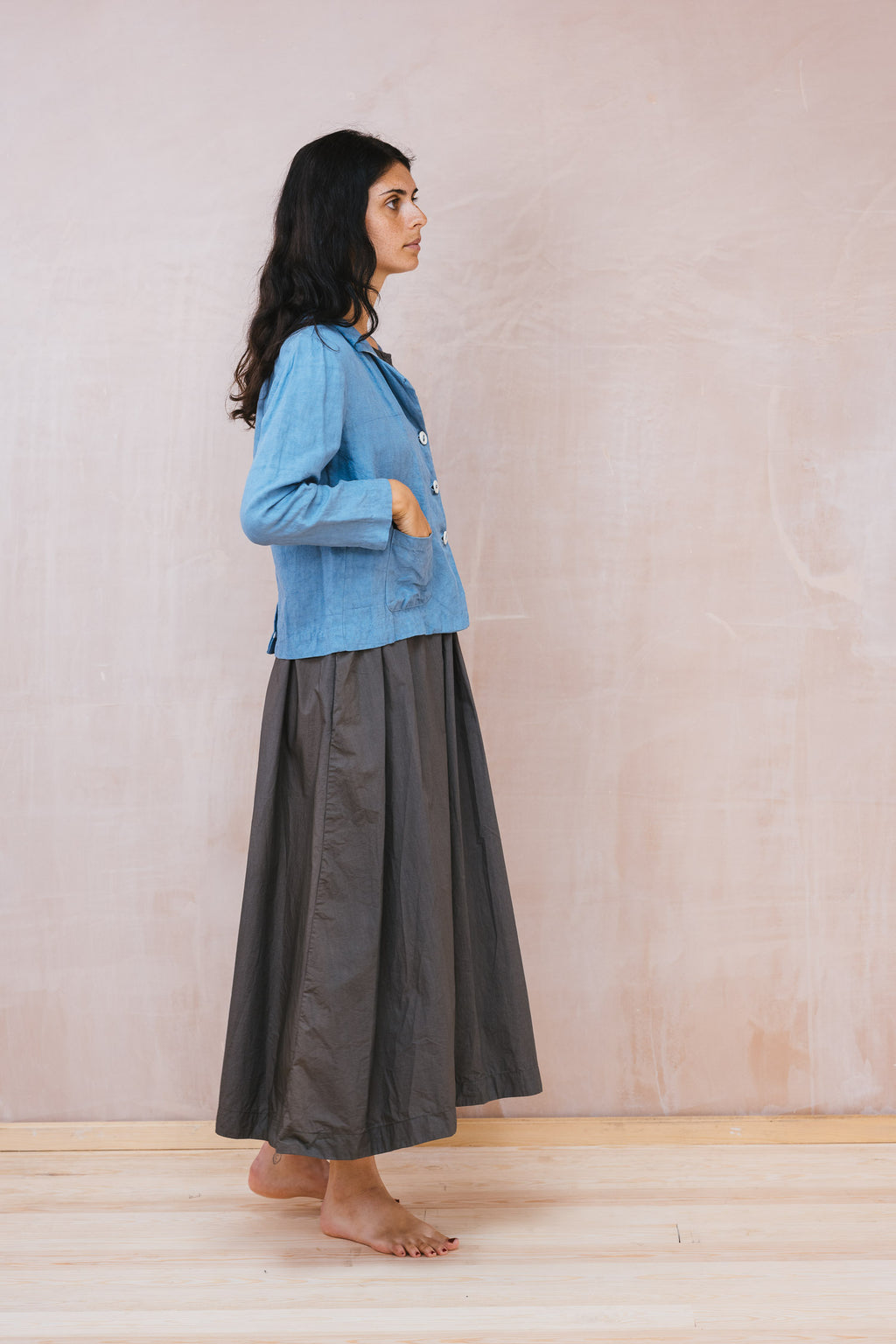 smock dress cotton poplin